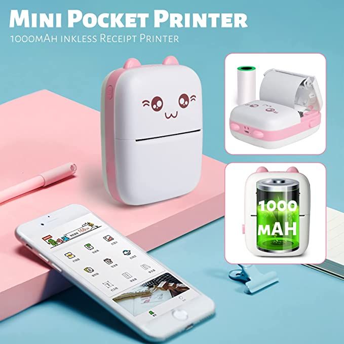 Portable Thermal Mini Photo/Notes Printer